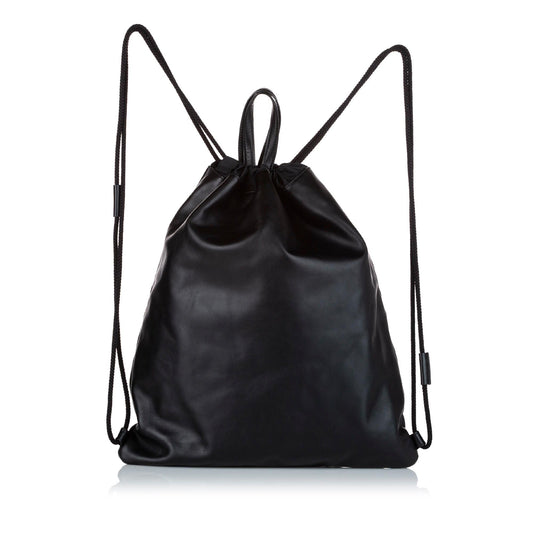 Gucci Gucci Ghost Drawstring Leather Backpack (32464)