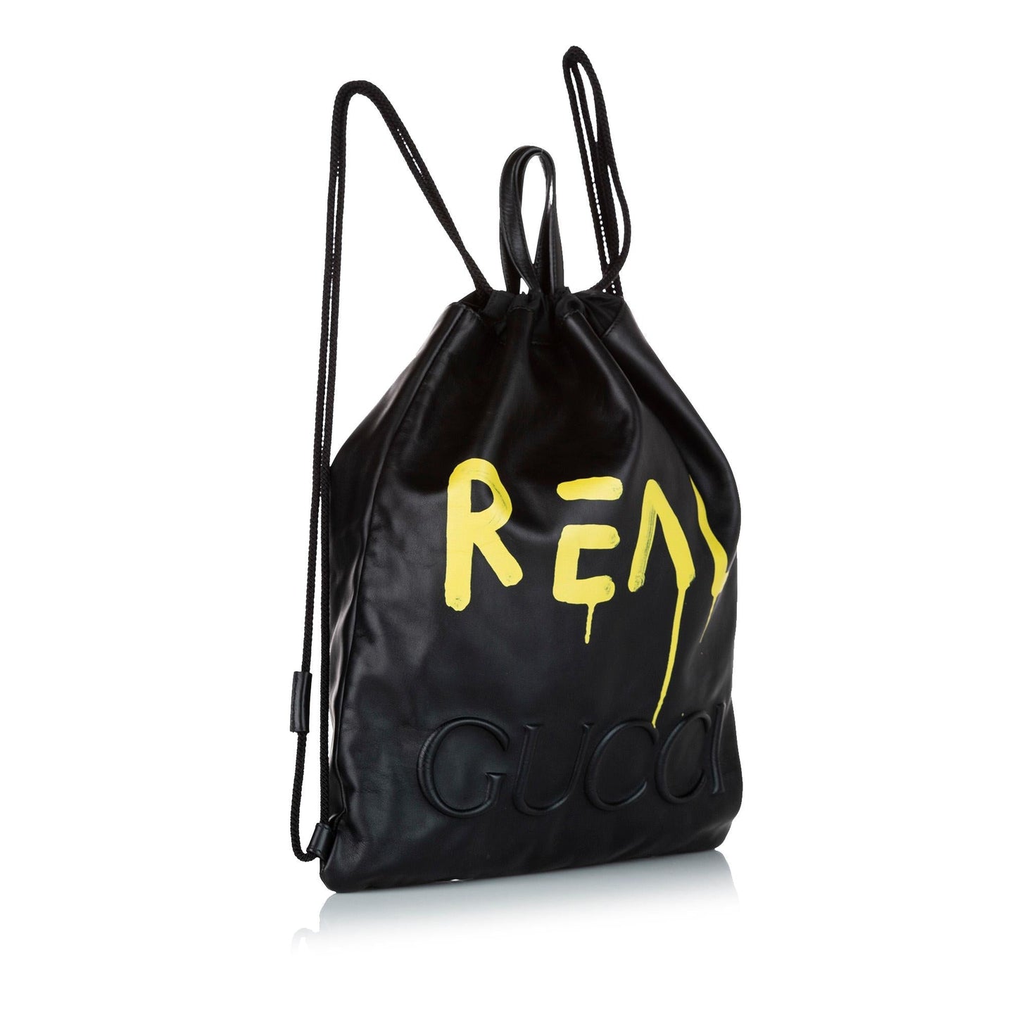 Gucci Gucci Ghost Drawstring Leather Backpack (SHG-32464)