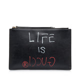 Gucci Gucci Ghost Life is Gucci Leather Clutch Bag (QPhnpZ)