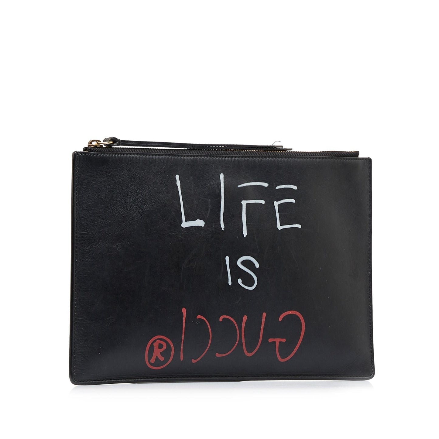 Gucci Gucci Ghost Life is Gucci Leather Clutch Bag (QPhnpZ)