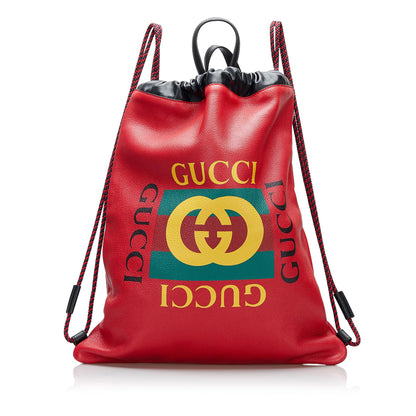 Gucci Gucci Logo Backpack (WNOeip)