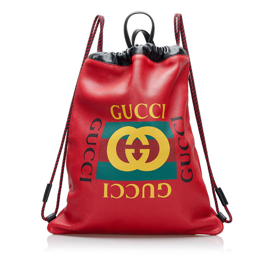Gucci Gucci Logo Backpack (WNOeip)