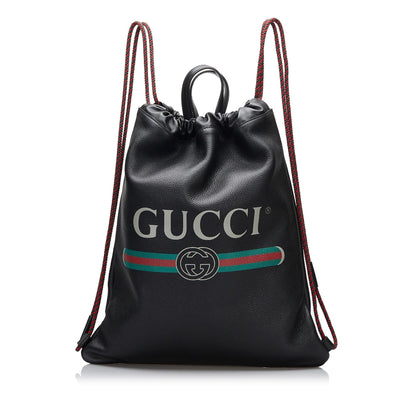 Gucci Gucci Logo Drawstring  Backpack (iZwaga)