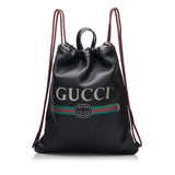 Gucci Gucci Logo Drawstring  Backpack (iZwaga)