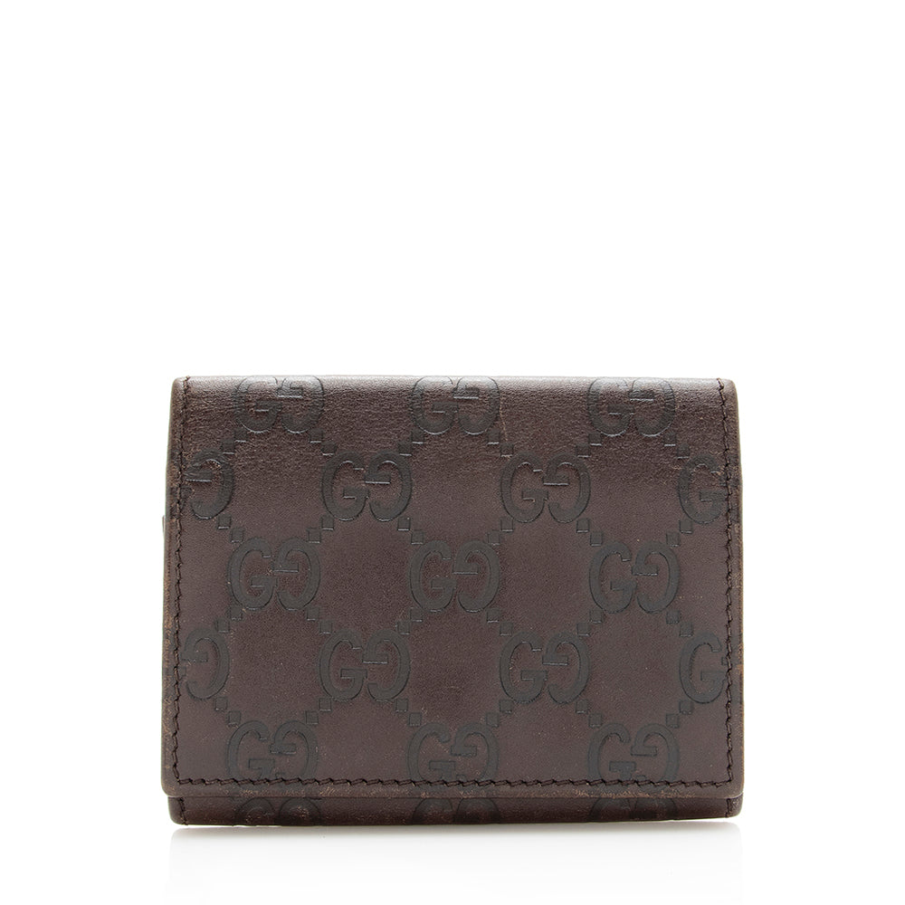 Gucci Guccissima Leather Card Case (SHF-19902)