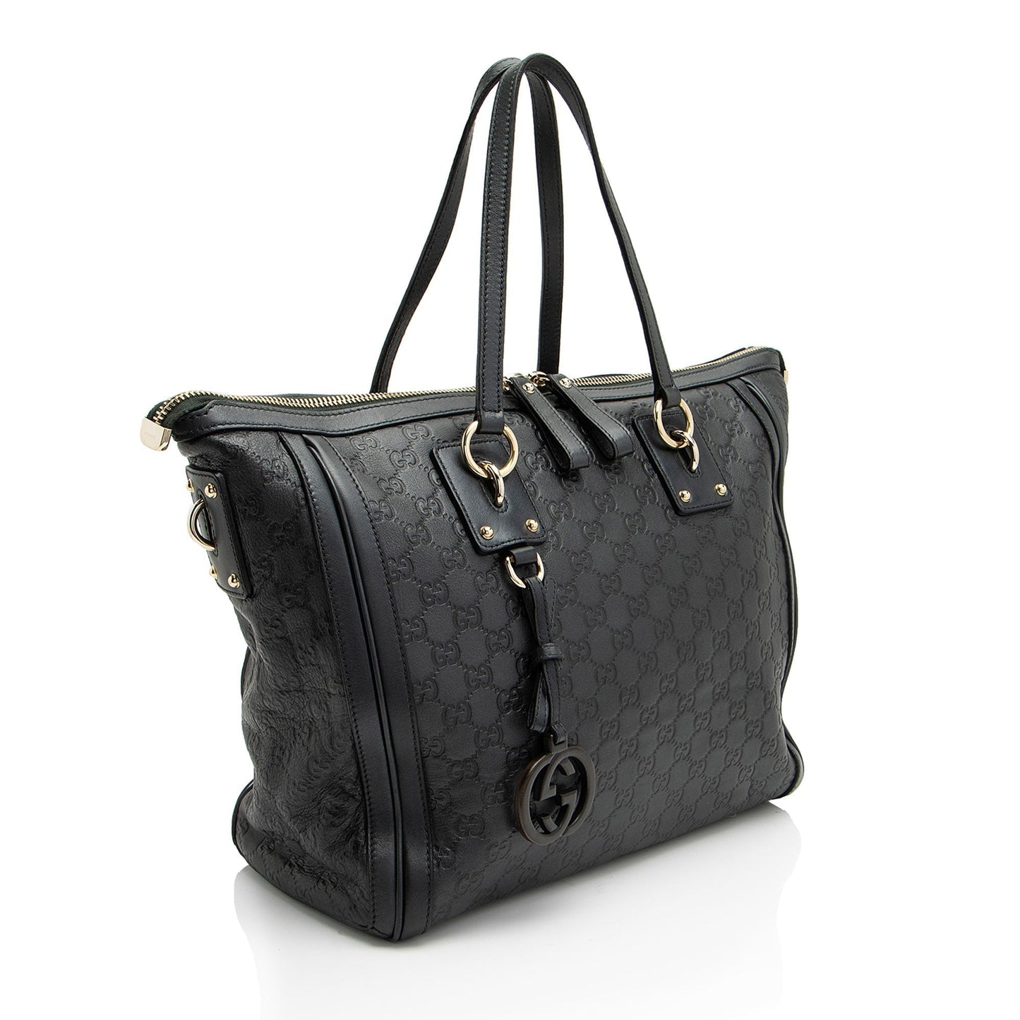 Gucci Guccissima Leather Charm Medium Tote (SHF-pSuRcq)