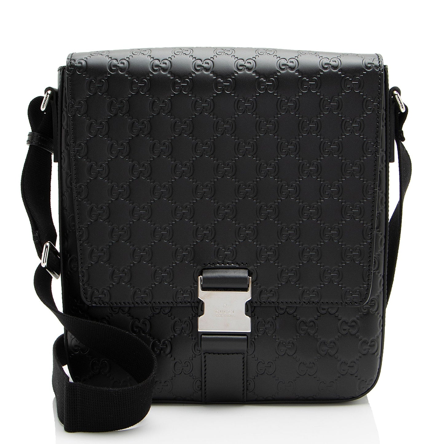 Gucci Guccissima Leather Buckle Messenger (SHF-hZFpSA)