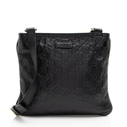 Gucci Guccissima Leather Flat Messenger (SHF-b6Jy3q)