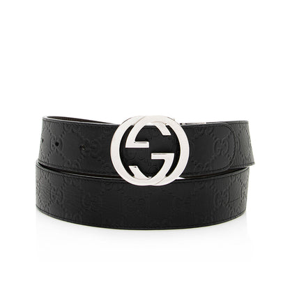Gucci Guccissima Leather Interlocking G Belt - Size 38 / 95 (SHF-19971)
