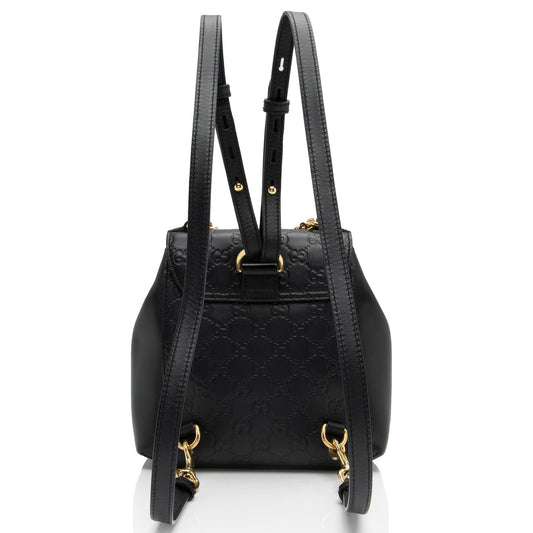 Gucci Guccissima Leather Padlock Backpack