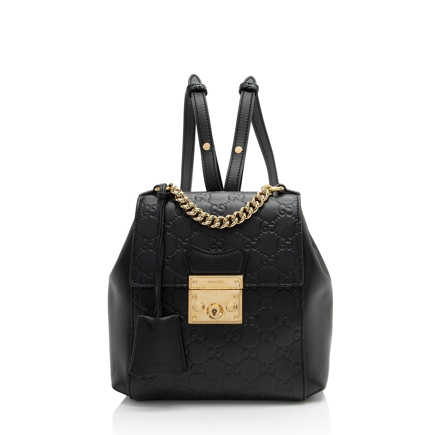 Gucci Guccissima Leather Padlock Backpack