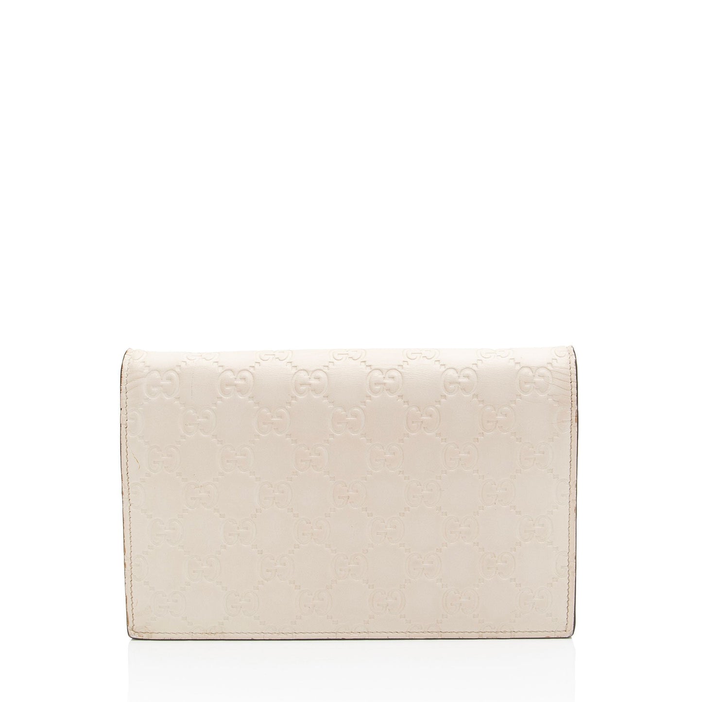 Gucci Guccissima Leather Signature Bow Mini Wallet on Chain
