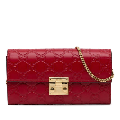 Gucci Guccissima Padlock Wallet On Chain (xZXtM2)