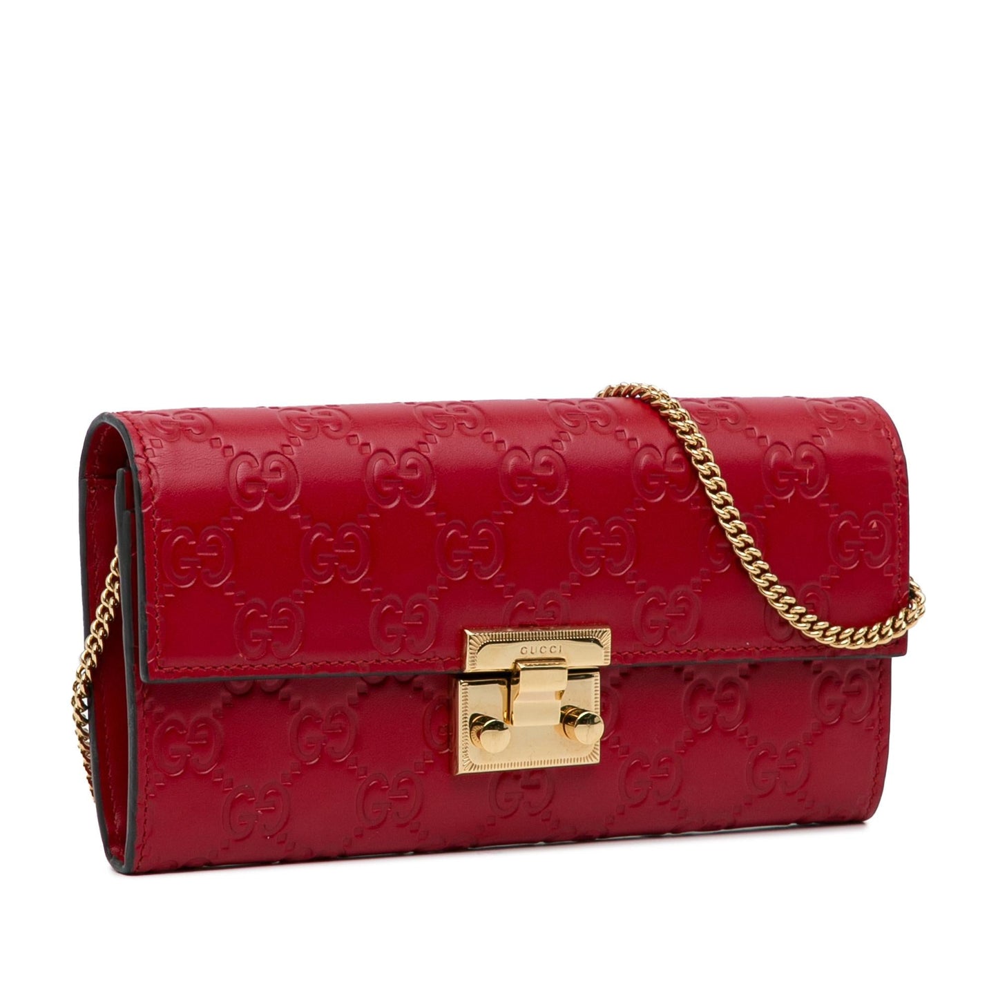 Gucci Guccissima Padlock Wallet On Chain (xZXtM2)