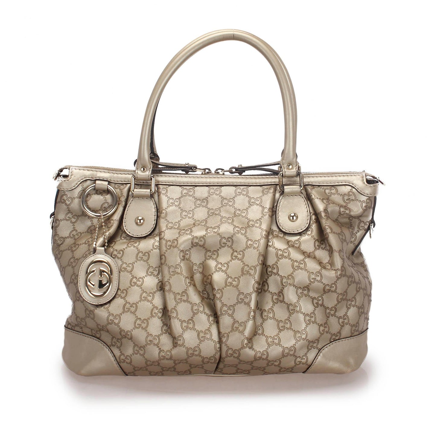 Gucci Guccissima Sukey Leather Satchel (22760)