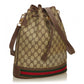 GUCCI   GUCCISSIMA WEB DRAWSTRING BUCKET BAG
