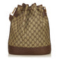 GUCCI   GUCCISSIMA WEB DRAWSTRING BUCKET BAG