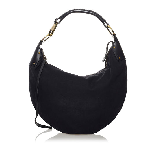 Gucci Half Moon Canvas Hobo Bag (33144)