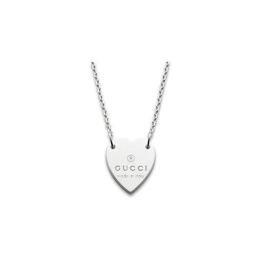 Gucci Sterling Silver Heart Pendant Necklace