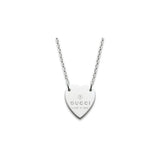 Gucci Sterling Silver Heart Pendant Necklace