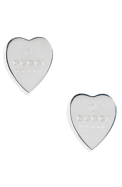 GUCCI HEART STUD EARRINGS