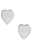 GUCCI HEART STUD EARRINGS
