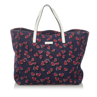 Gucci Heartbeat Canvas Tote Bag (33508)
