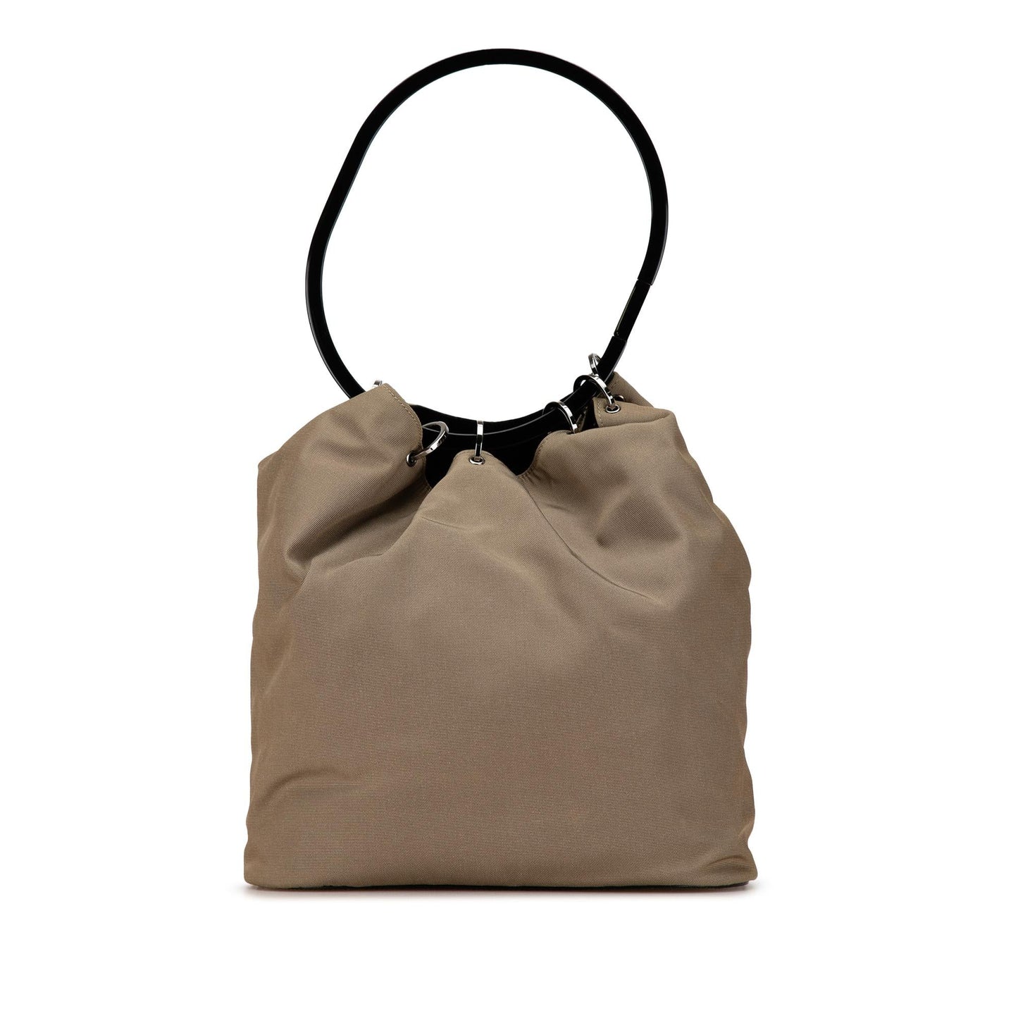 Gucci Hoop Canvas Handbag (THja71)