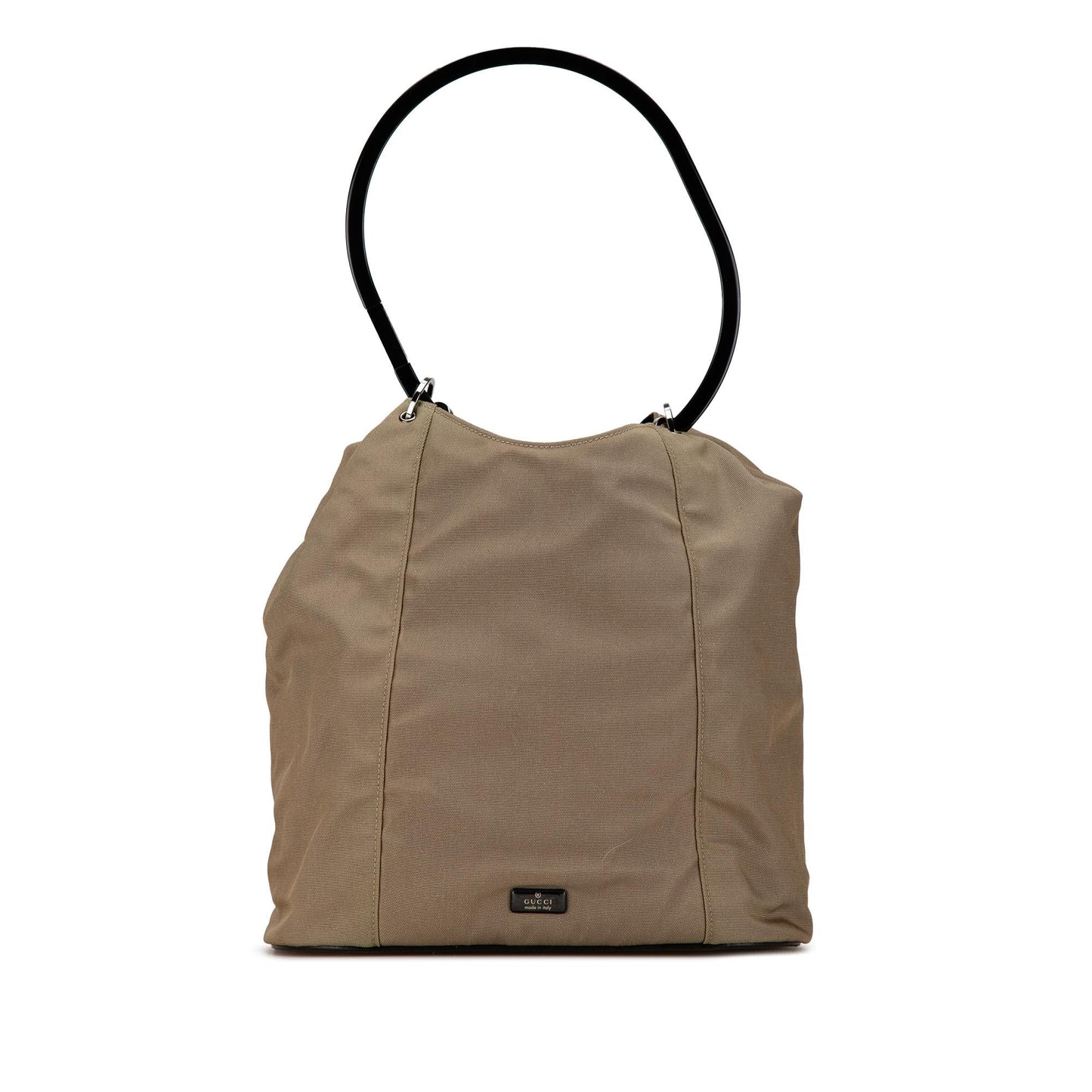 Gucci Hoop Canvas Handbag (THja71)
