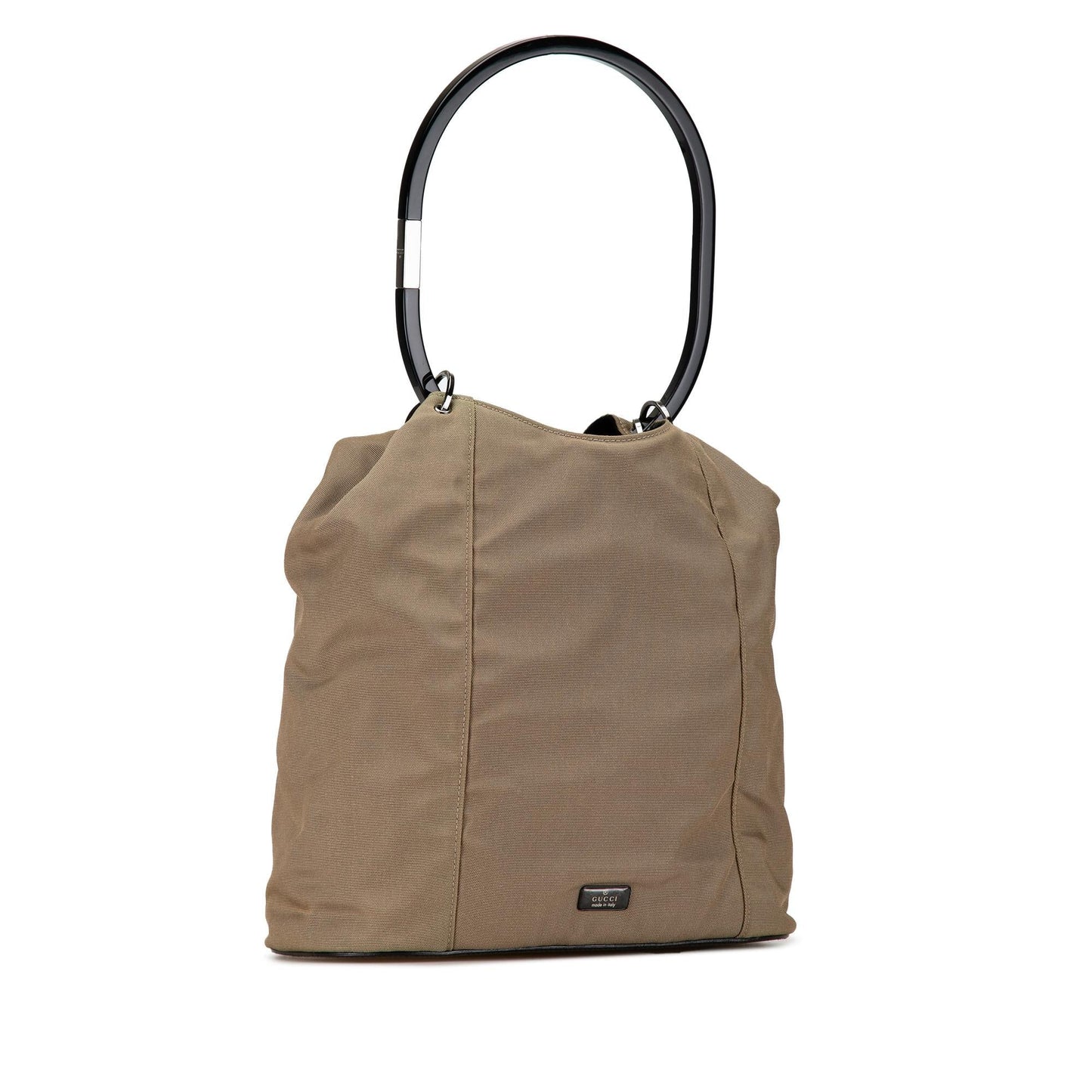Gucci Hoop Canvas Handbag (THja71)