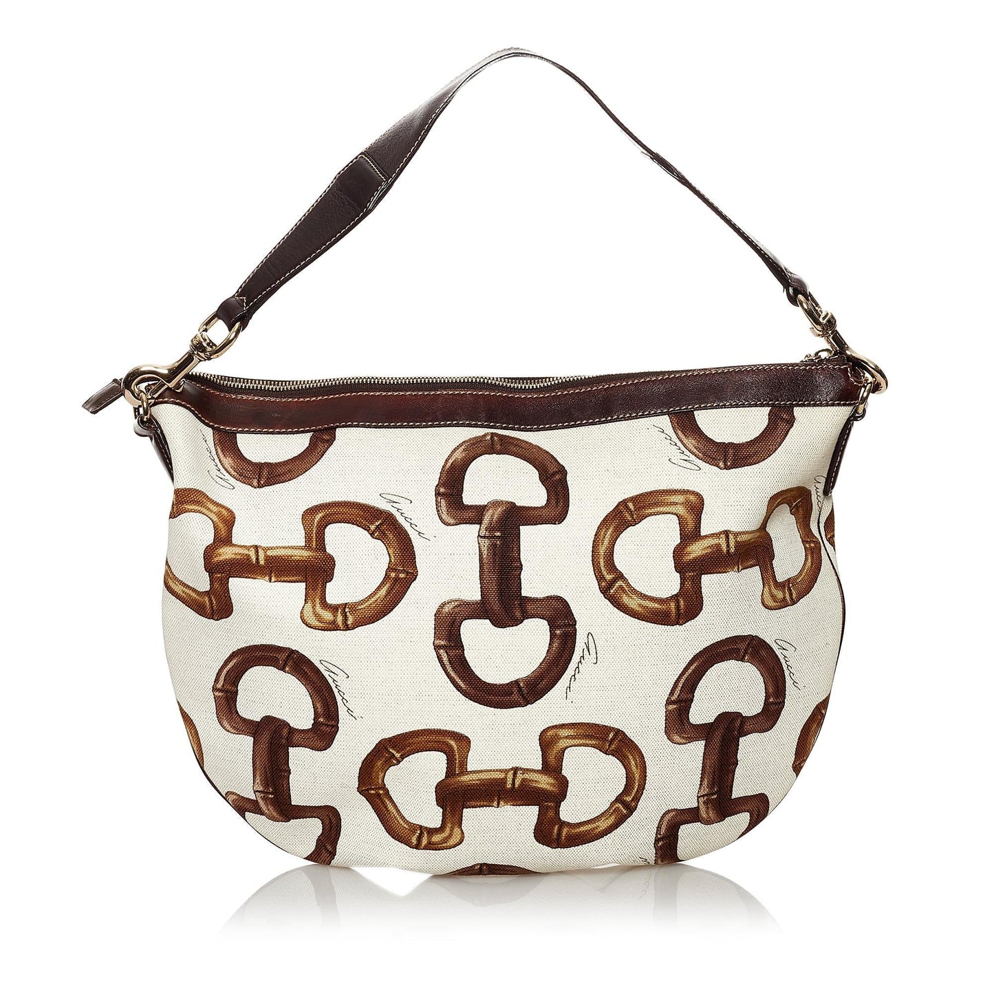 Gucci Horsebit Canvas Hobo Bag (SHG-29795)