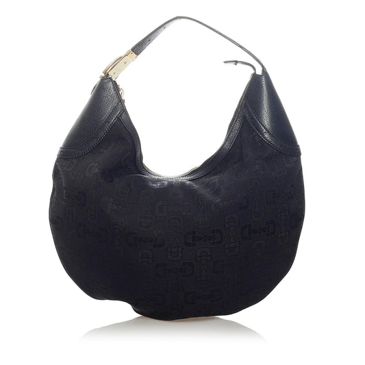 Gucci Horsebit Canvas Hobo Bag (33178)