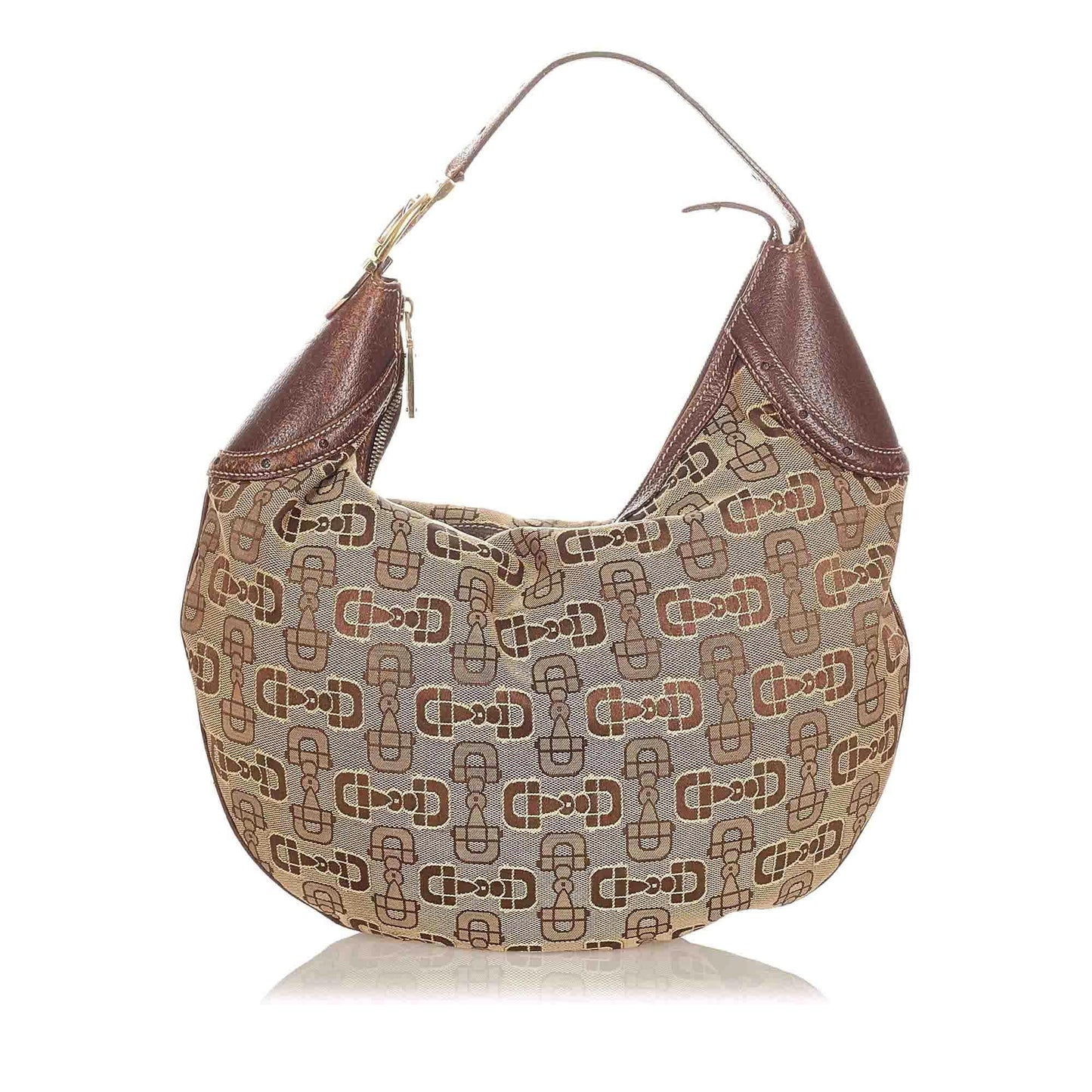 Gucci Horsebit Canvas Hobo Bag (37367)