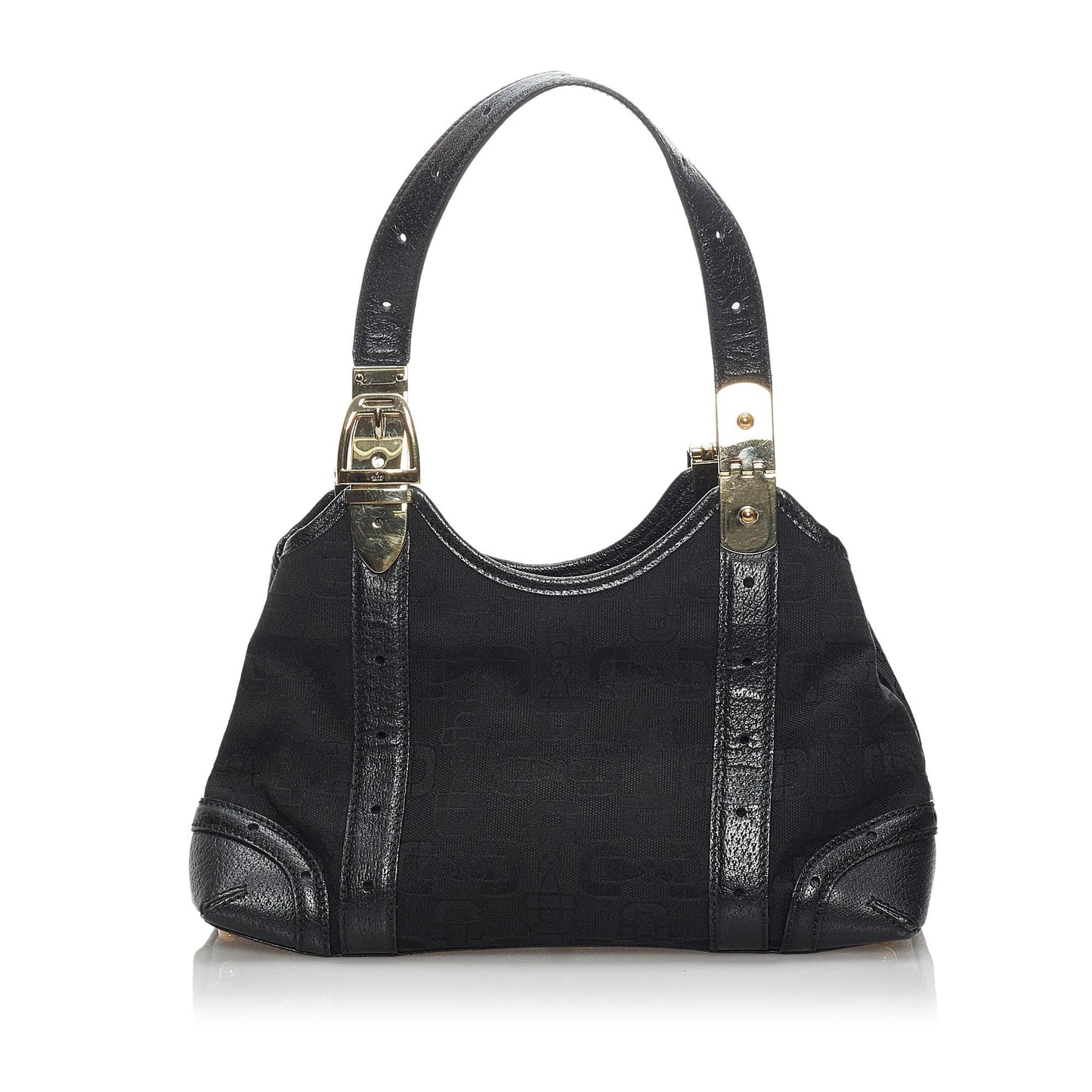 Gucci Horsebit Canvas Shoulder Bag (34217)