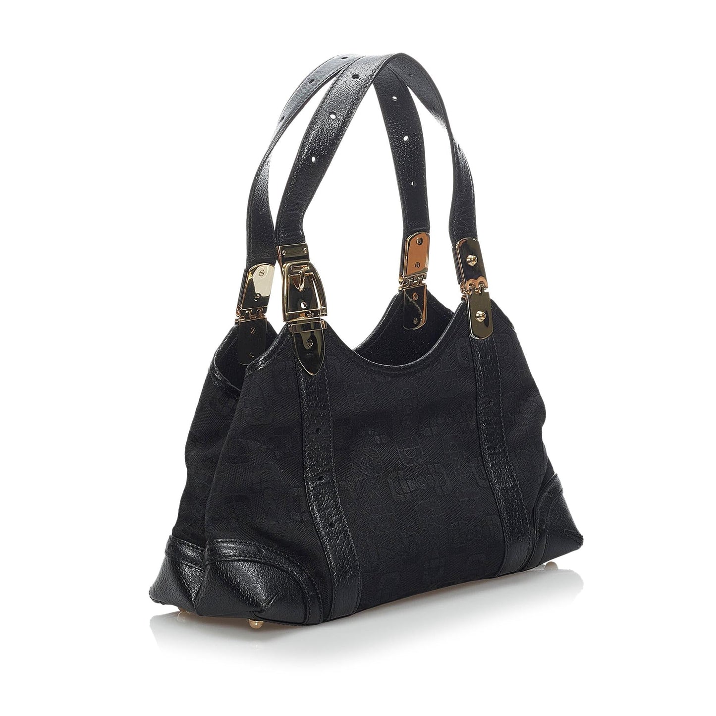 Gucci Horsebit Canvas Shoulder Bag (34217)