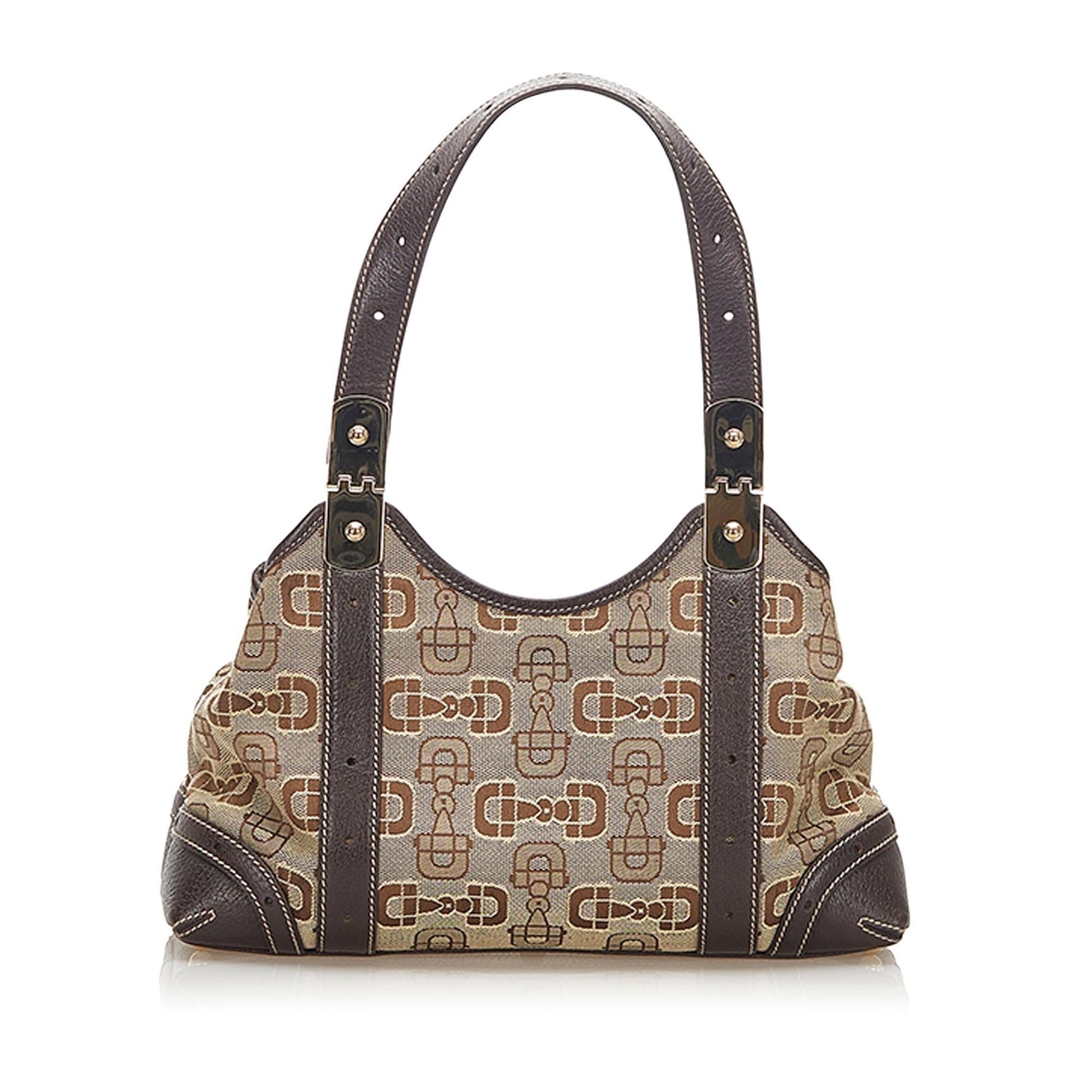 Gucci Horsebit Canvas Shoulder Bag (37760)