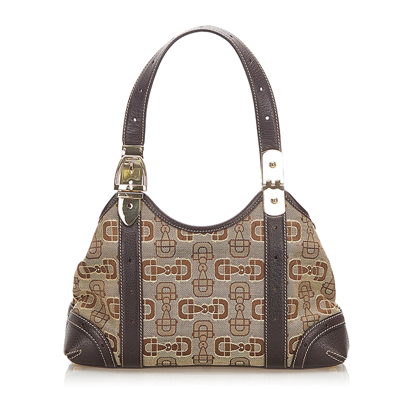 Gucci Horsebit Canvas Shoulder Bag (37760)
