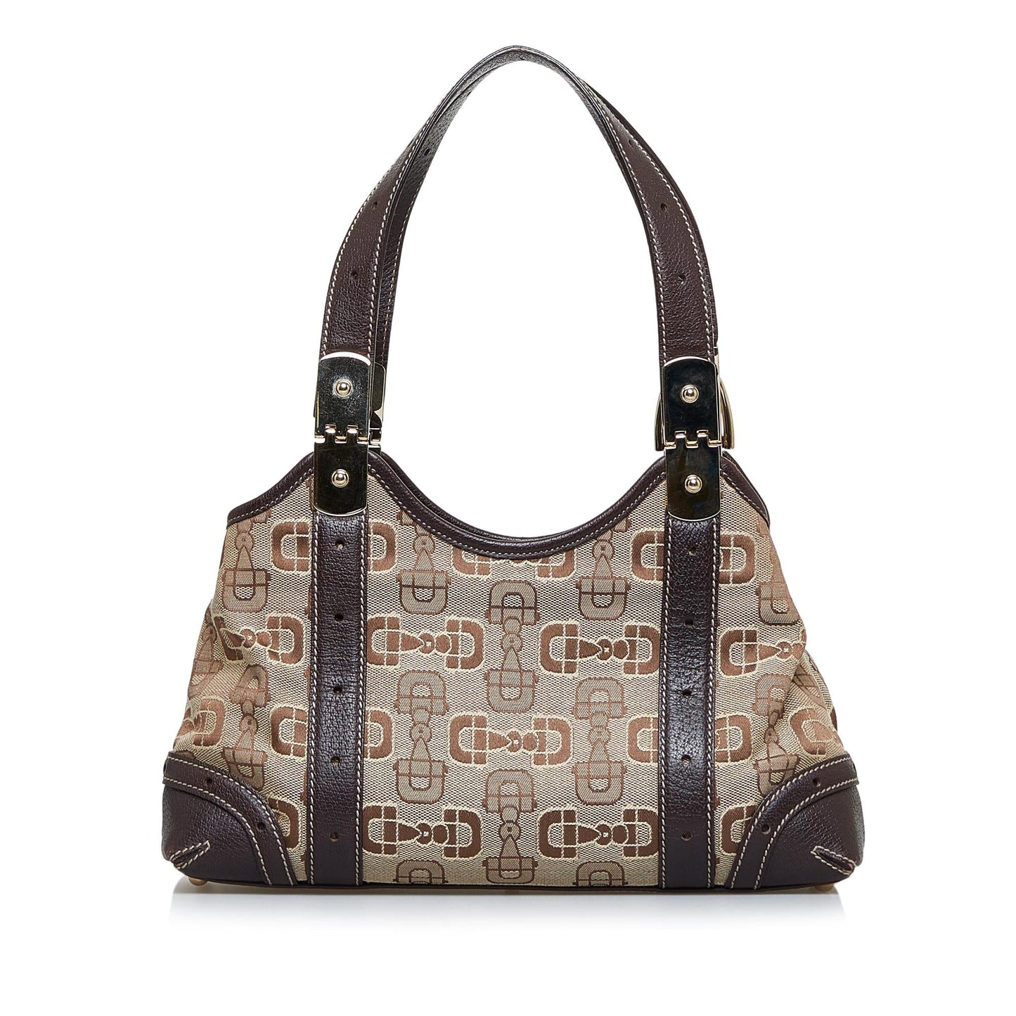 Gucci Horsebit Canvas Shoulder Bag (NMG11x)