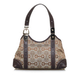 Gucci Horsebit Canvas Shoulder Bag (NMG11x)