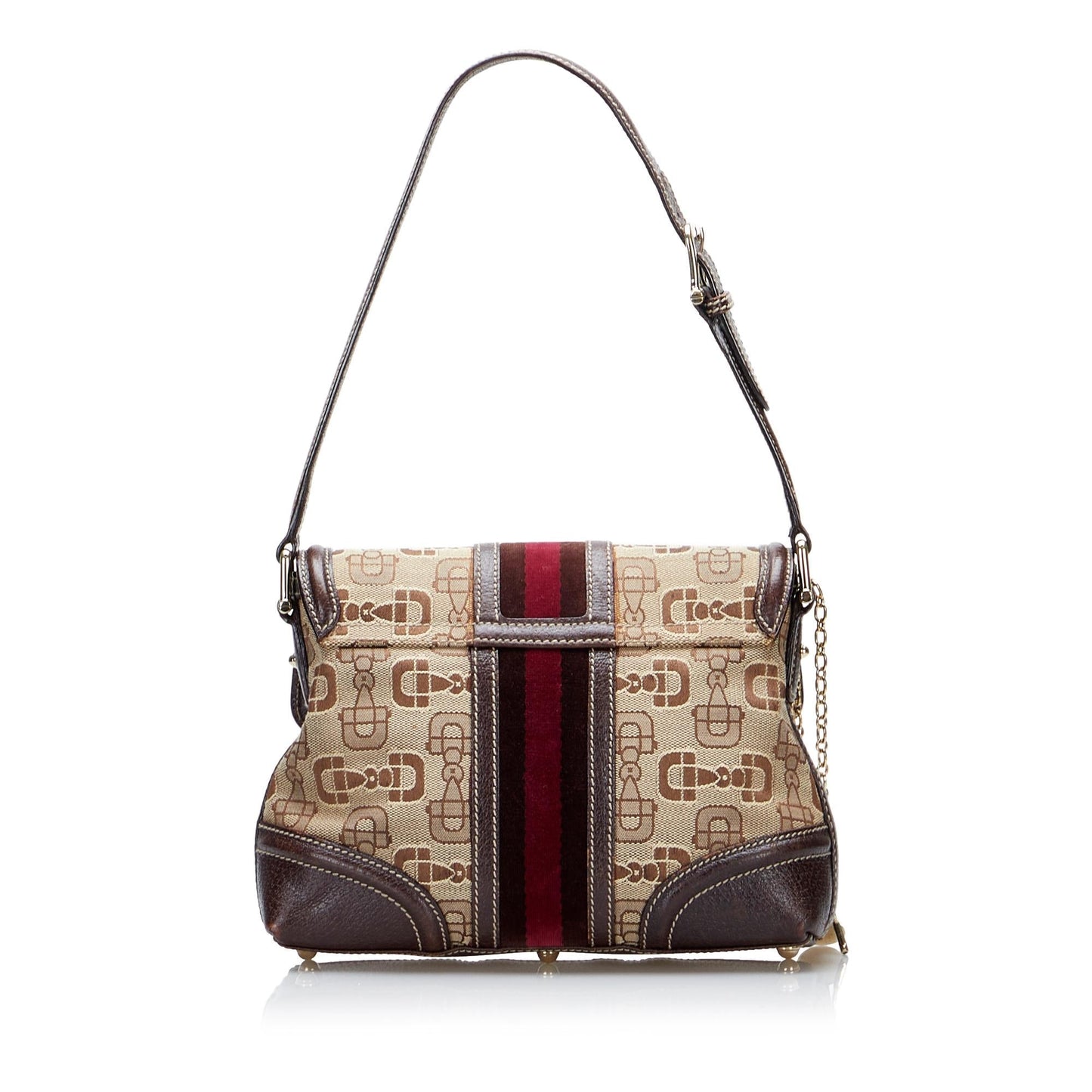 Gucci Horsebit Canvas Web Treasure Shoulder Bag (DaSmAf)