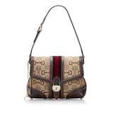 Gucci Horsebit Canvas Web Treasure Shoulder Bag (DaSmAf)