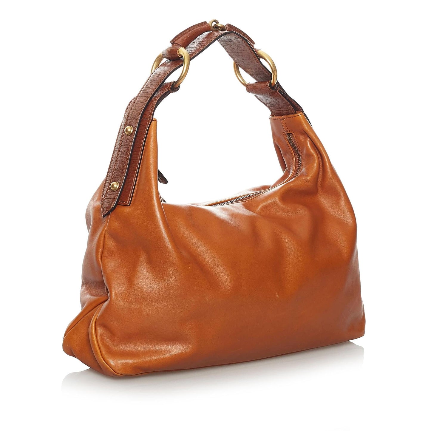 Gucci Horsebit Chain Leather Hobo (33685)