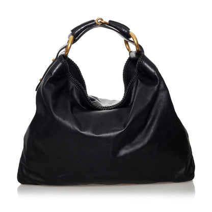 Gucci Horsebit Hobo Leather Tote (SHG-30946)