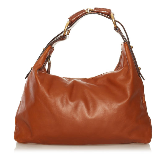 Gucci Horsebit Leather Hobo Bag (34379)