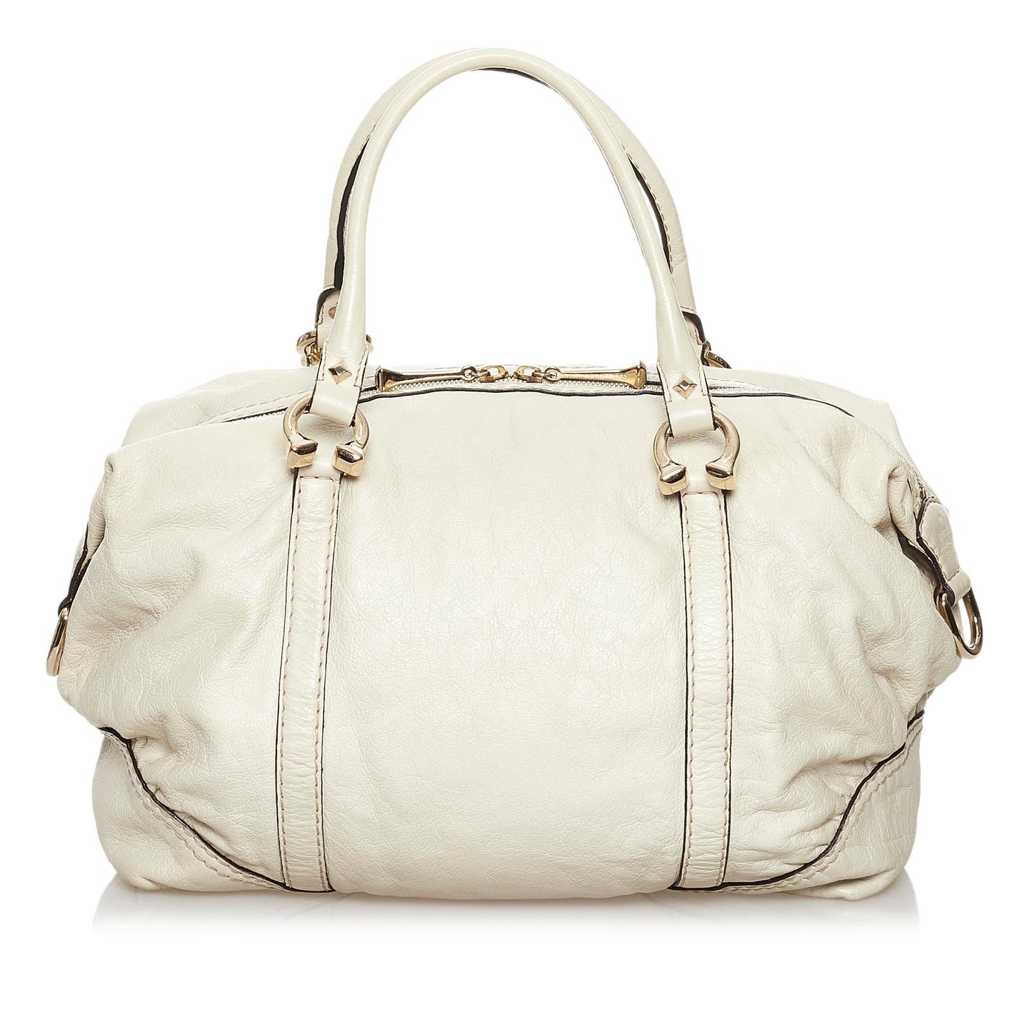 Gucci Horsebit Nail Leather Boston Bag (37230)