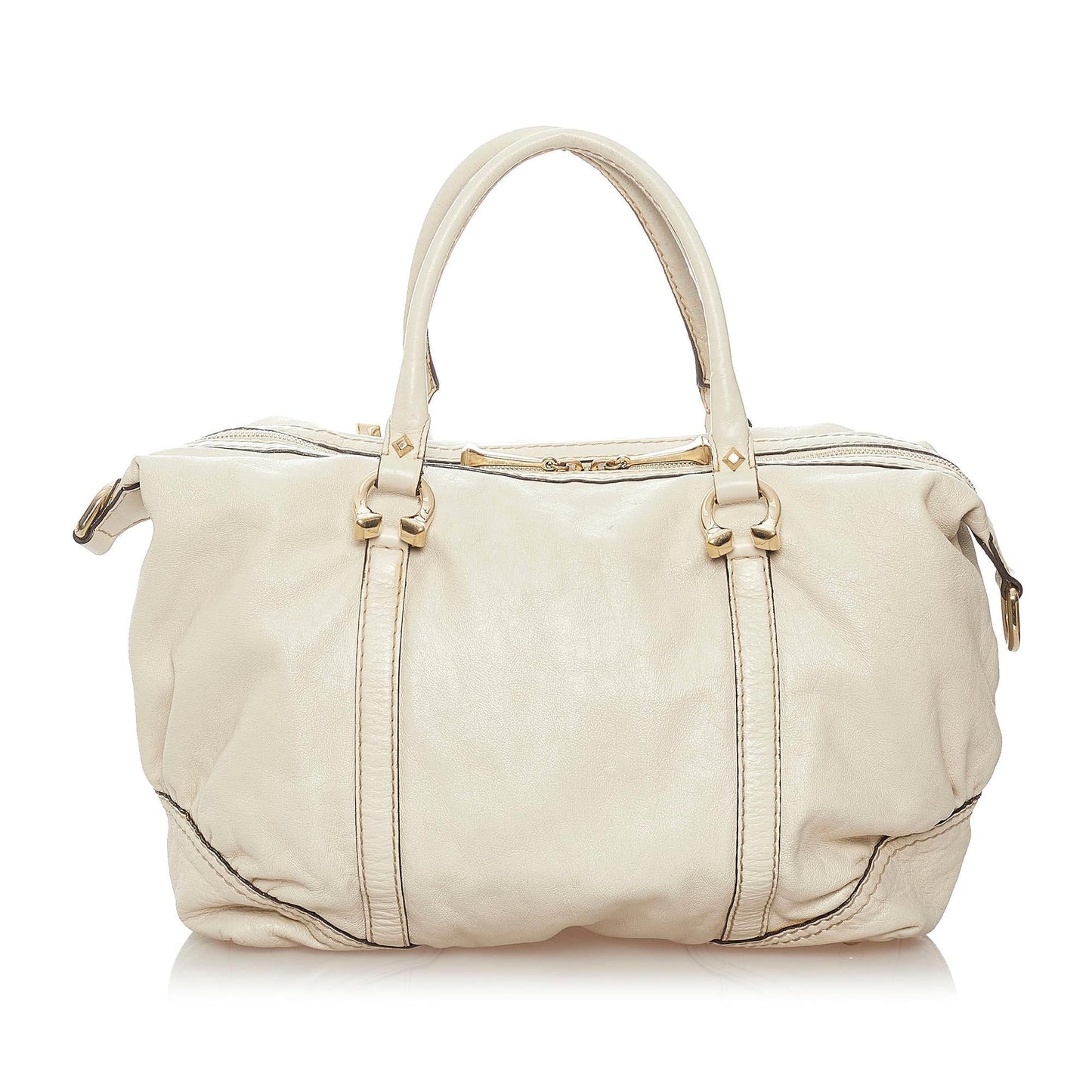 Gucci Horsebit Nail Leather Boston Bag (37755)