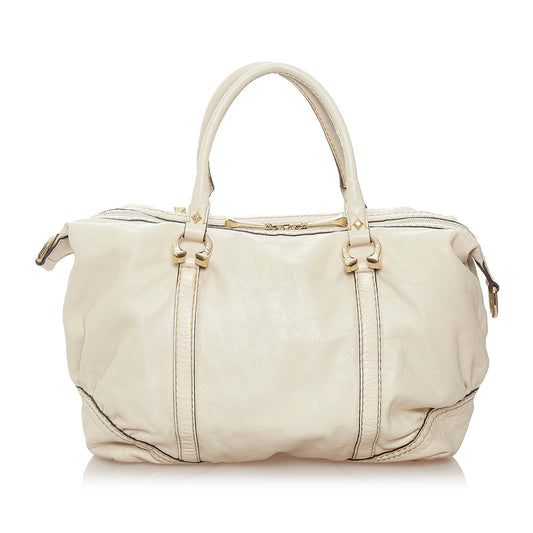 Gucci Horsebit Nail Leather Boston Bag (37755)