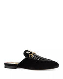 GUCCI HORSEBIT PRINCETOWN CRYSTAL EMBELLISHED VELVET MULES