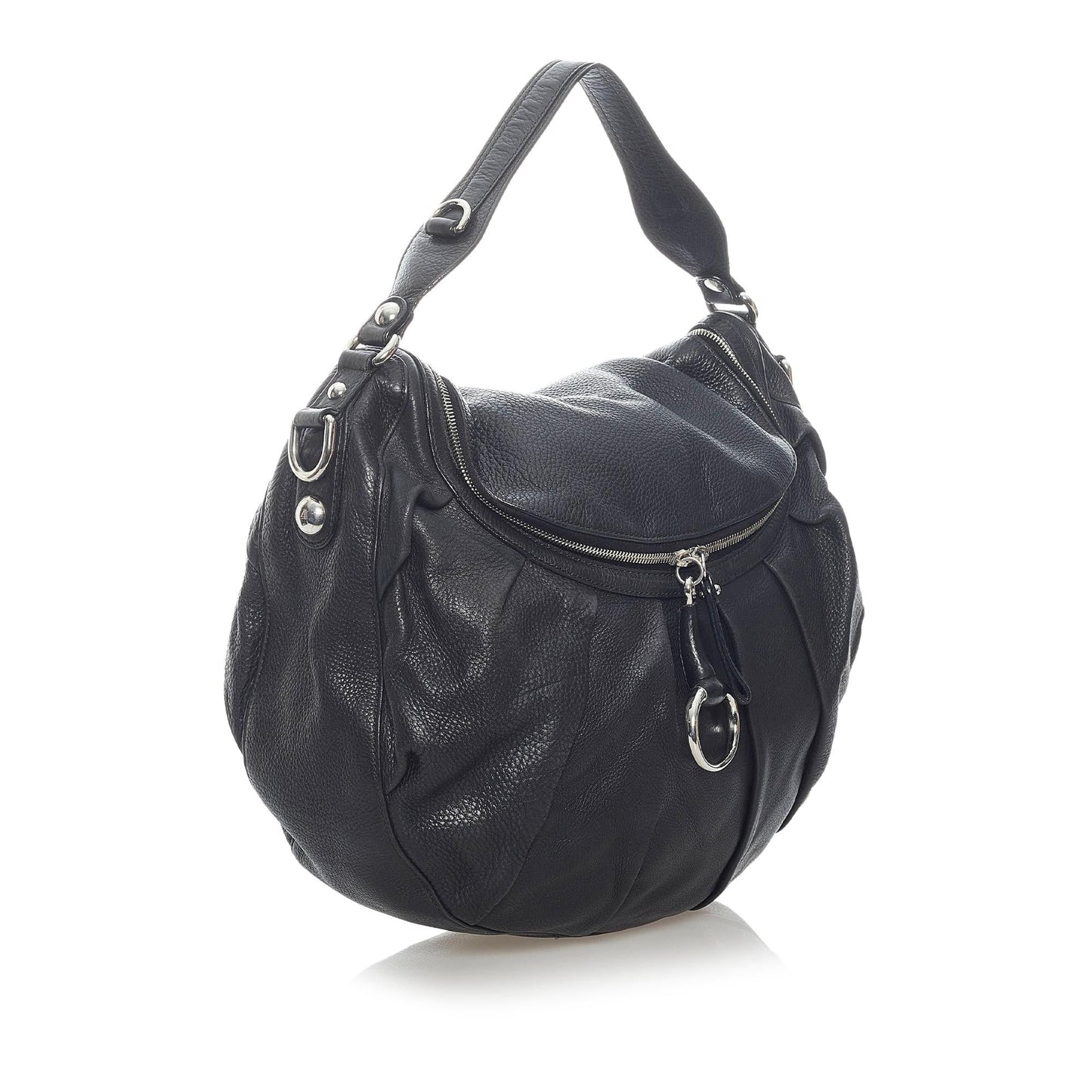 Gucci Icon Bit Leather Hobo Bag (33167)