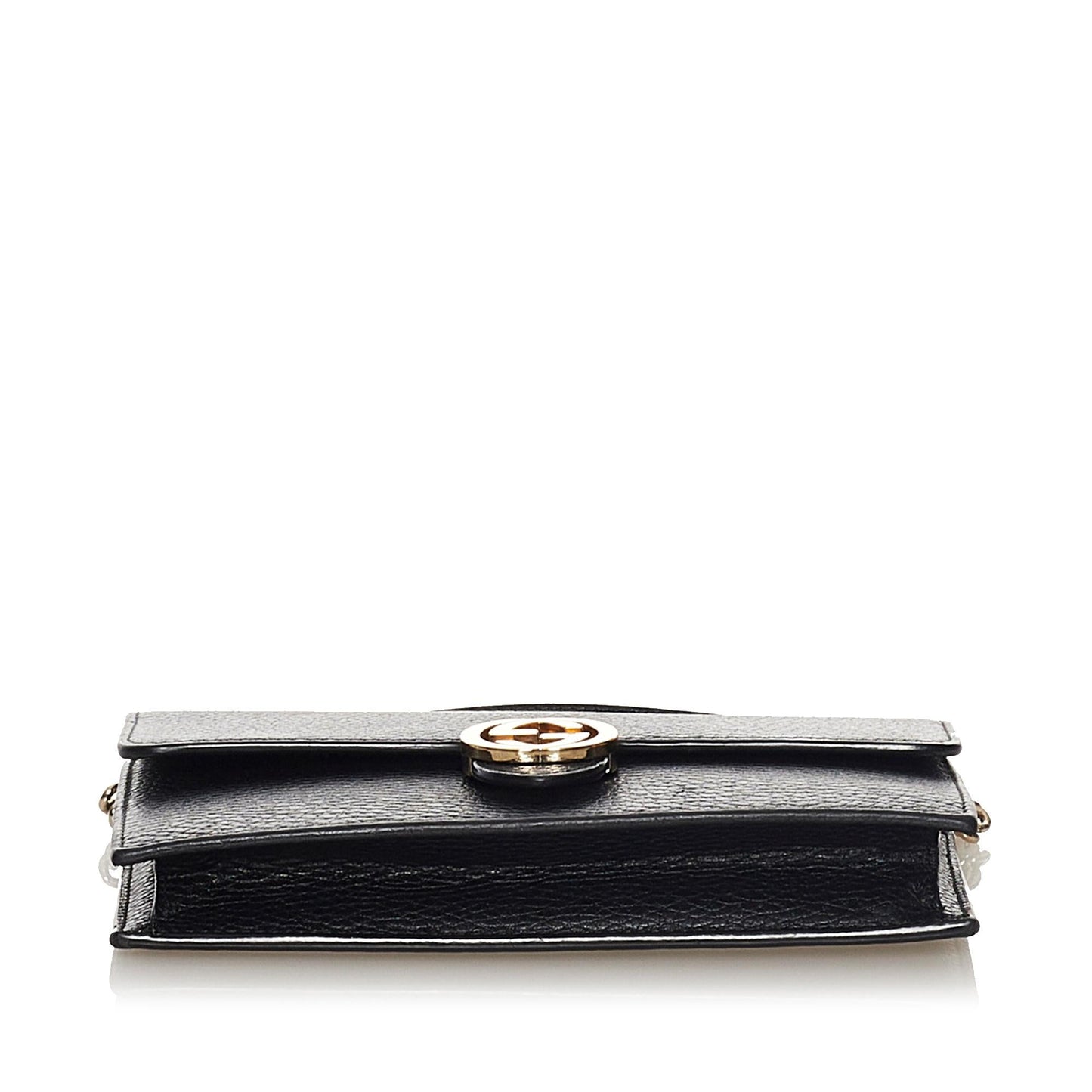 Gucci Interlocking G Chain Leather Wallet on Chain (33833)